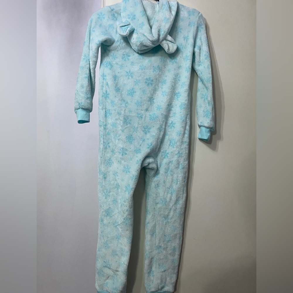 Cat & Jack girls fleece onesie Pajamas M 7/8 - Picture 2 of 4